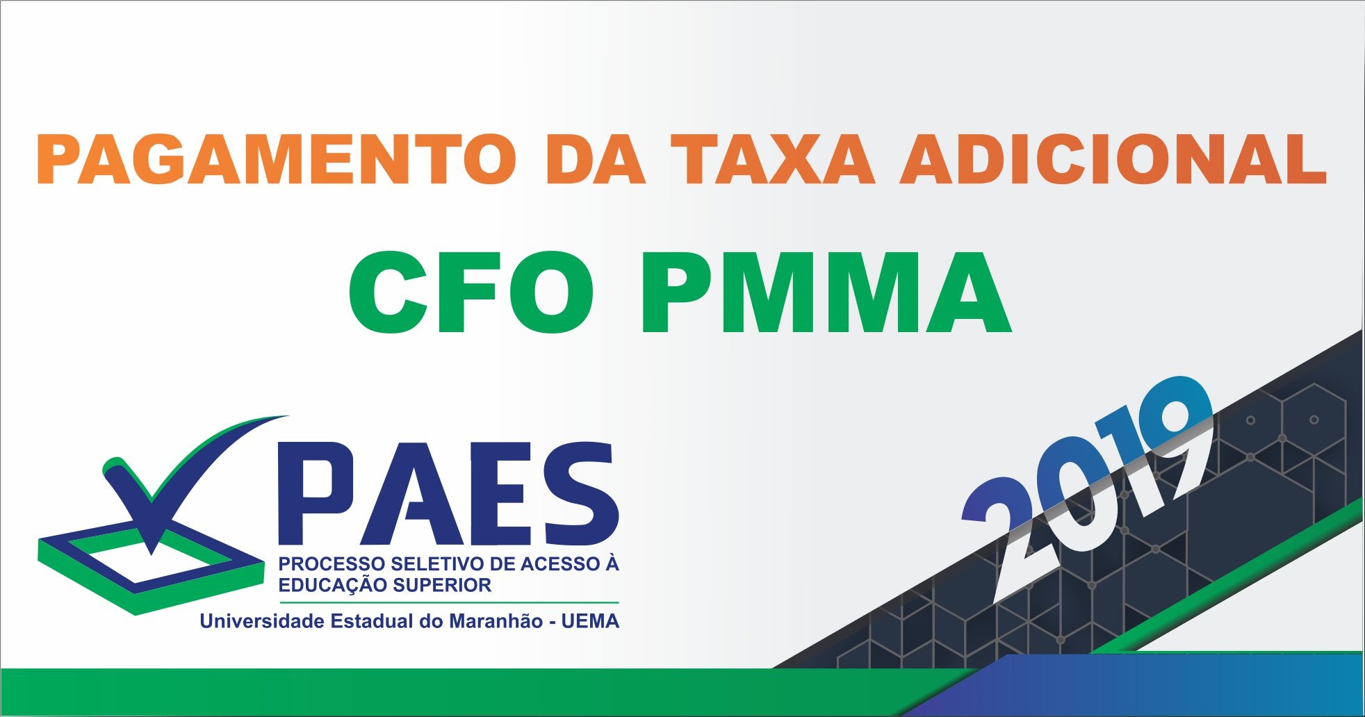 COMUNICADO – Pagamento da taxa adicional CFO PMMA